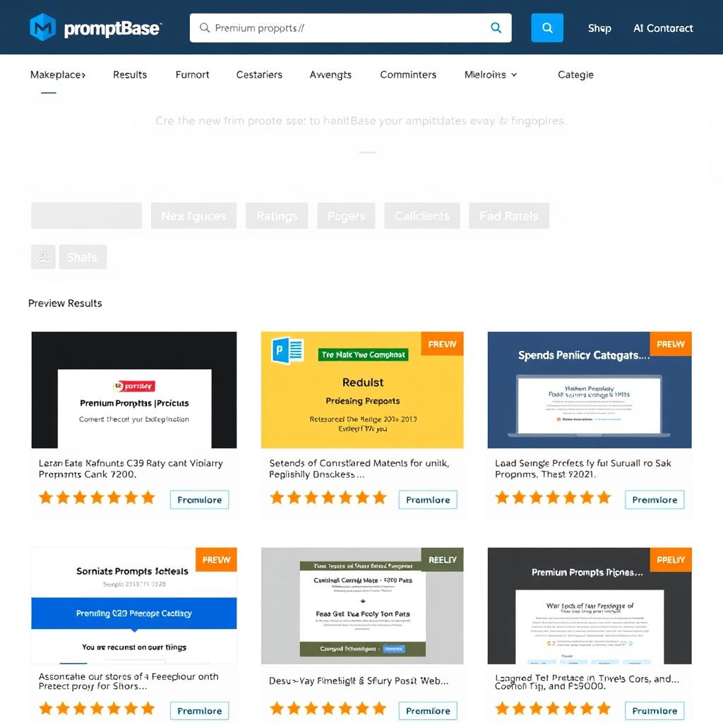 Interface do PromptBase, marketplace de prompts para Engenharia de Prompt Interface do PromptBase, marketplace de prompts para Engenharia de Prompt