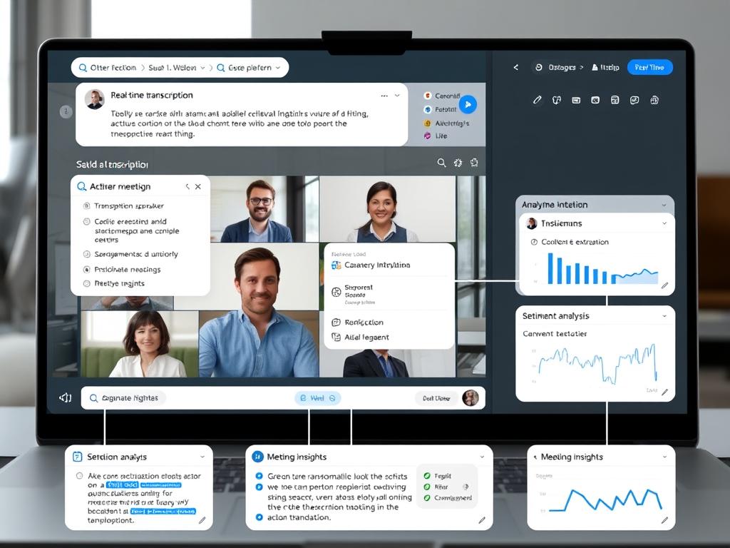 Otter.ai transcrevendo e analisando uma reunião virtual em 2025 Otter.ai transcrevendo e analisando uma reunião virtual em 2025