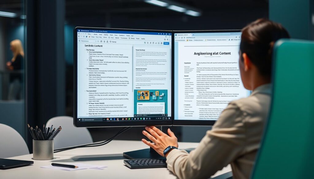 Pessoa utilizando IA generativa para criar conteúdo através de Engenharia de Prompt Pessoa utilizando IA generativa para criar conteúdo através de Engenharia de Prompt