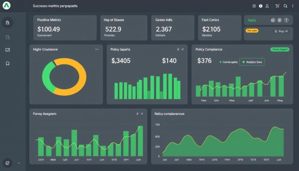 Campanha do Google Ads bem-sucedida com métricas positivas e indicadores de conformidade