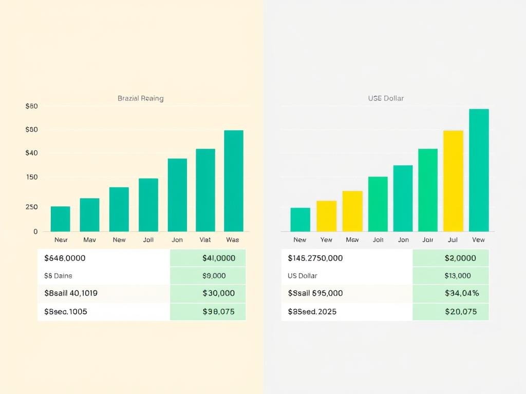 Comparação entre ganhos em real e em dólar como afiliado