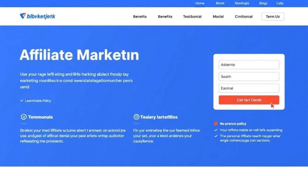 Exemplo de landing page compliant para afiliados de Google Ads