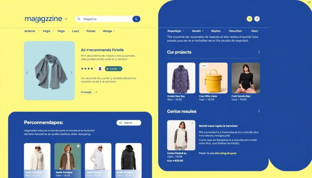 Interface da Magazine Luiza mostrando personalização baseada em IA do SEO ao SXO