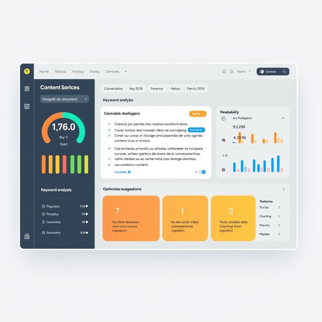 Interface de ferramenta de análise de conteúdo com IA para SEO ao SXO