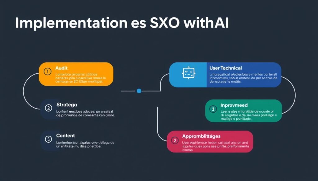 Processo passo a passo de implementação de SXO com IA do SEO ao SXO