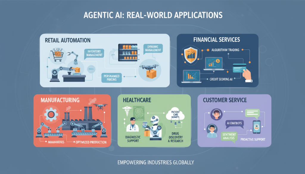 Casos reais de empresas usando IA Agêntica em diferentes setores