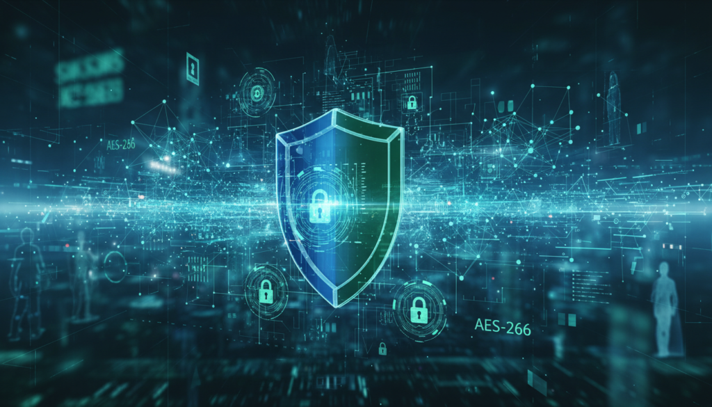 Conceito de segurança de dados e privacidade em sistemas de IA ubíqua