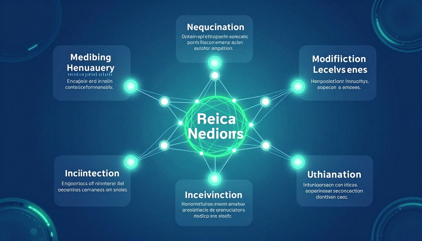 Modelos de Linguagem de Domínio Específico (SLMs) ilustrando redes neurais especializadas em diferentes setores empresariais
