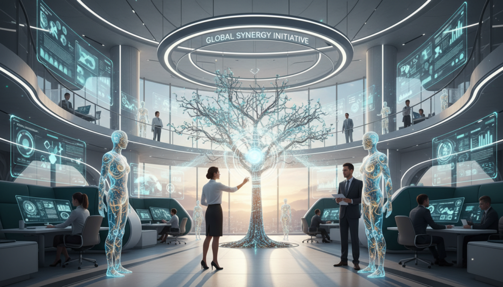 Visão inspiradora do futuro com IA Agêntica integrada aos negócios