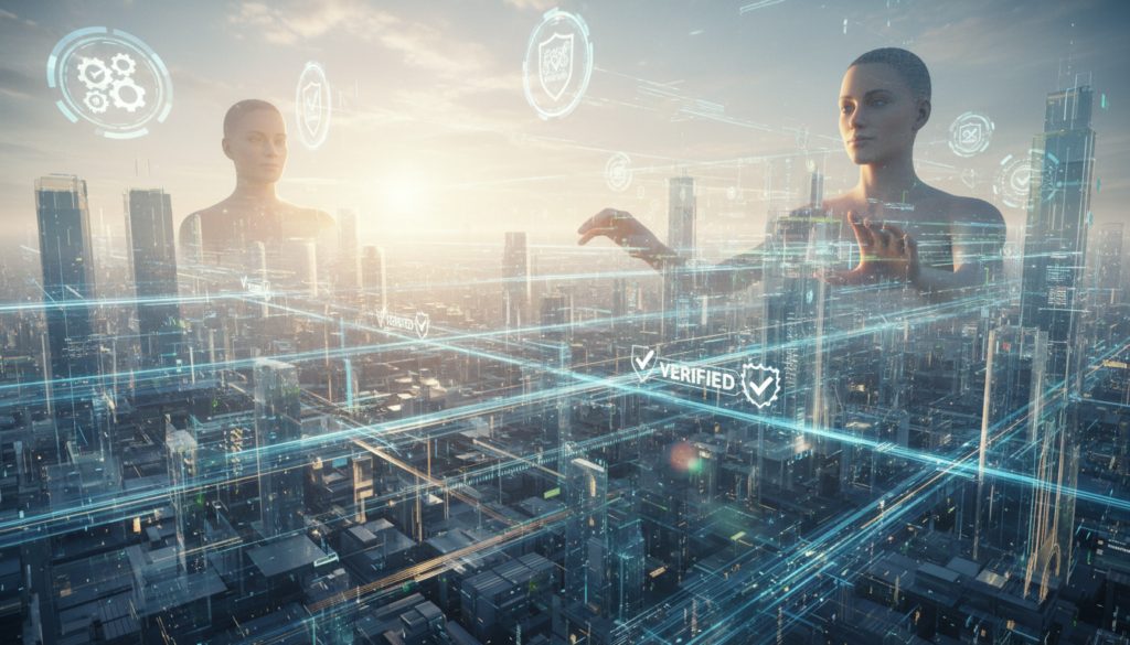 Vision of future digital ecosystem with universal content authenticity