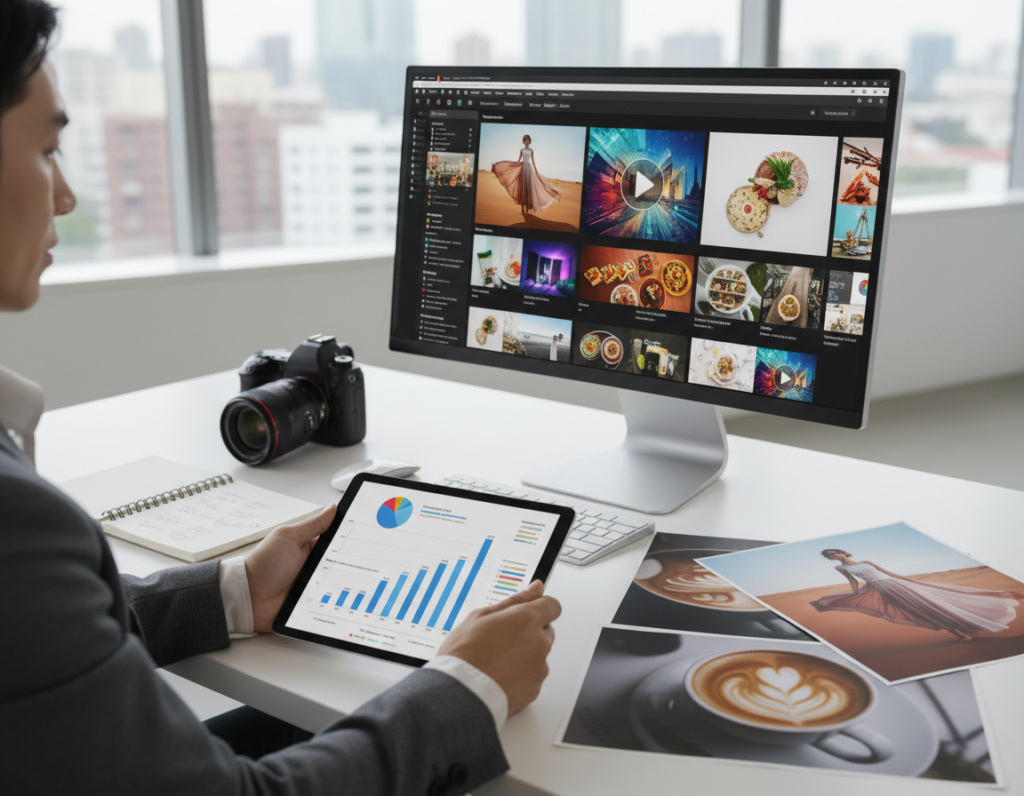 uso de imagens e vídeos para potencializar conteúdo