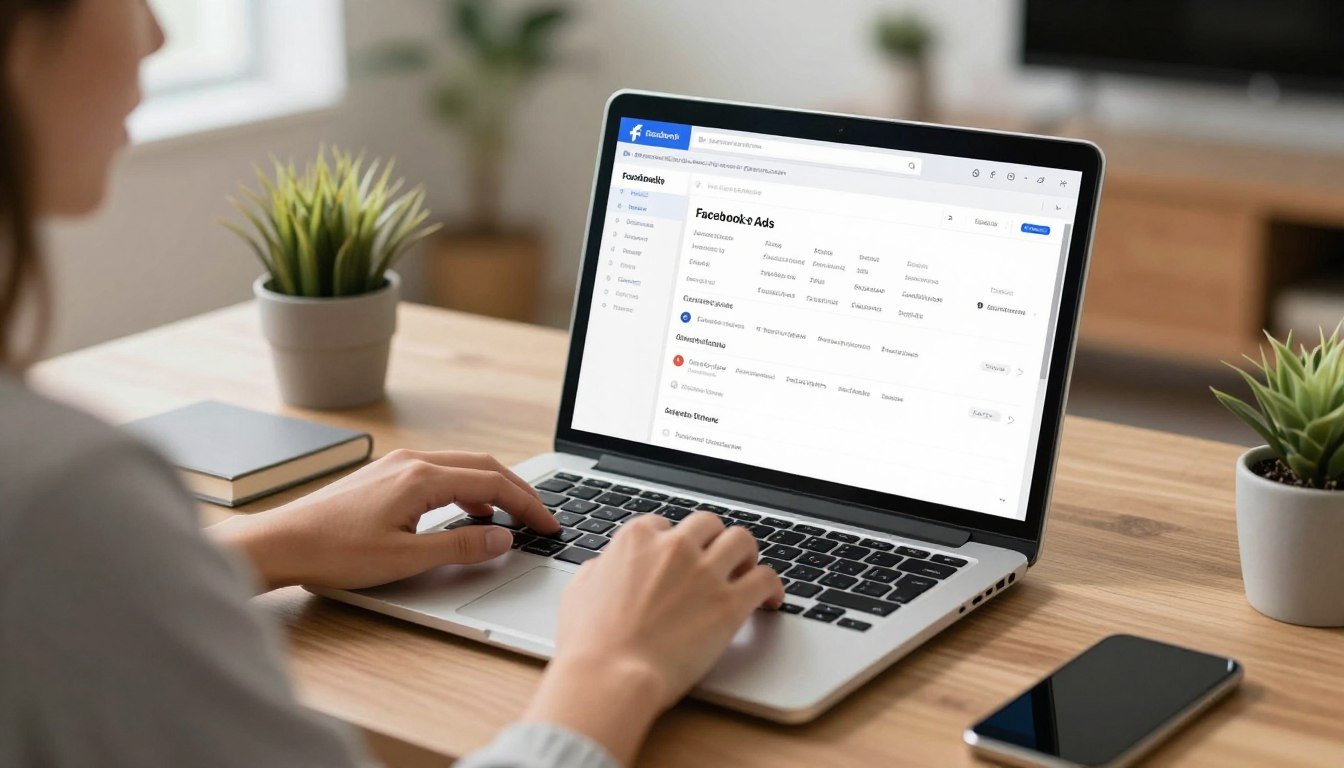 Afiliado trabalhando em estratégias para evitar bloqueios no Facebook Ads