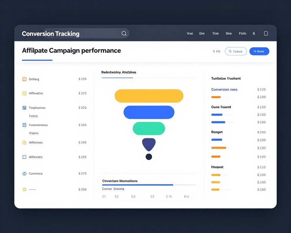 Dashboard de ferramenta de rastreamento de conversões