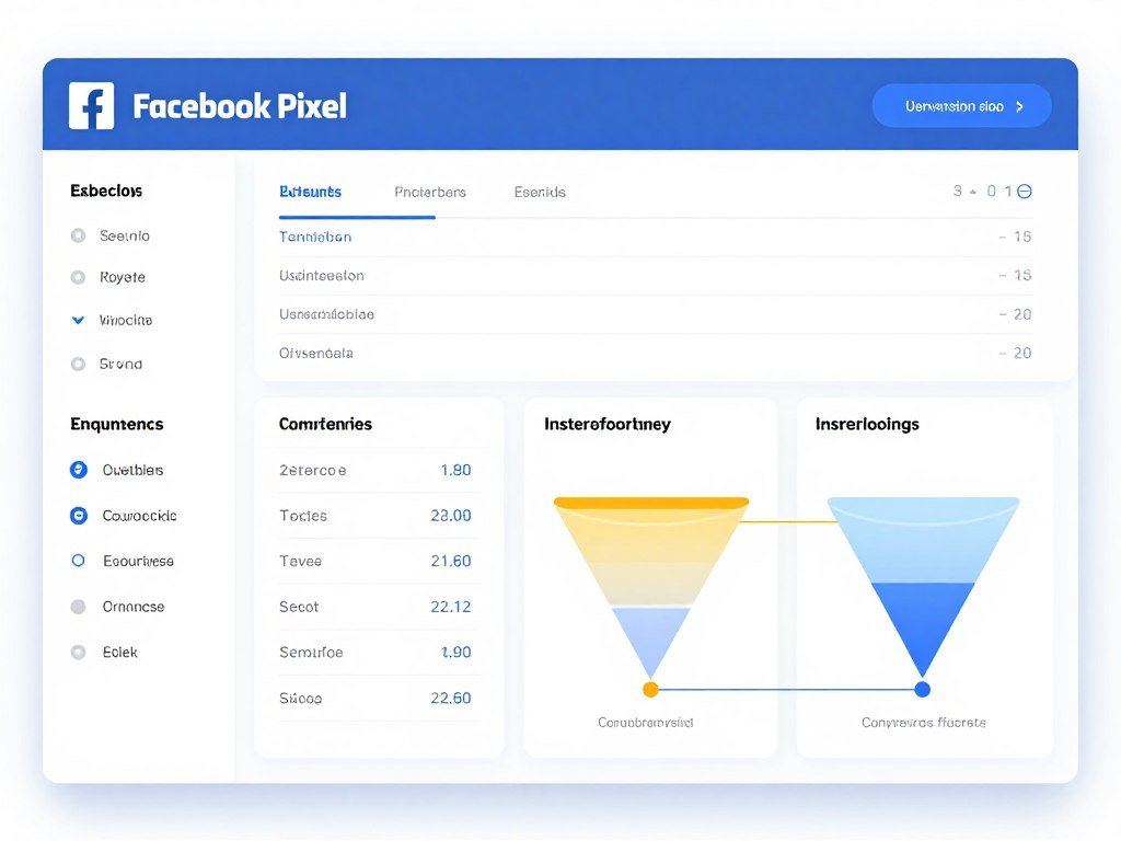 Dashboard mostrando dados de rastreamento do Facebook Pixel