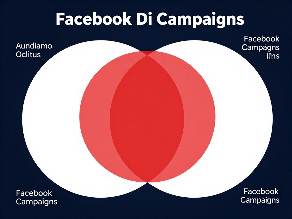 Diagrama mostrando sobreposição de públicos entre campanhas