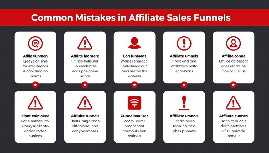 Erros comuns em funil de vendas para afiliados