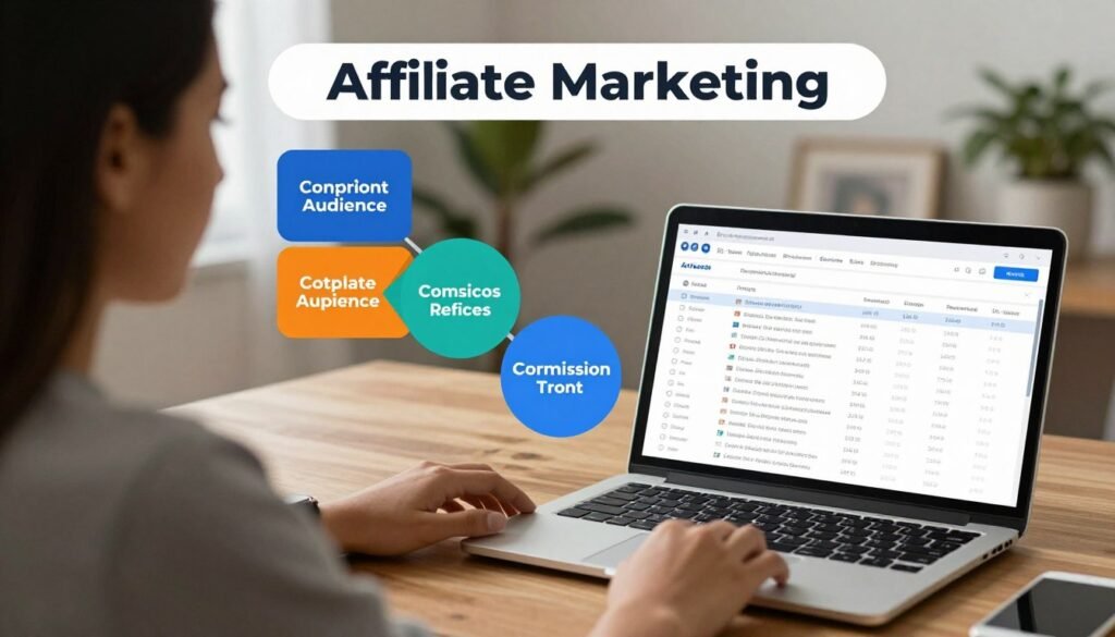 Estratégias de marketing de afiliados no Facebook Ads mostrando funil de vendas