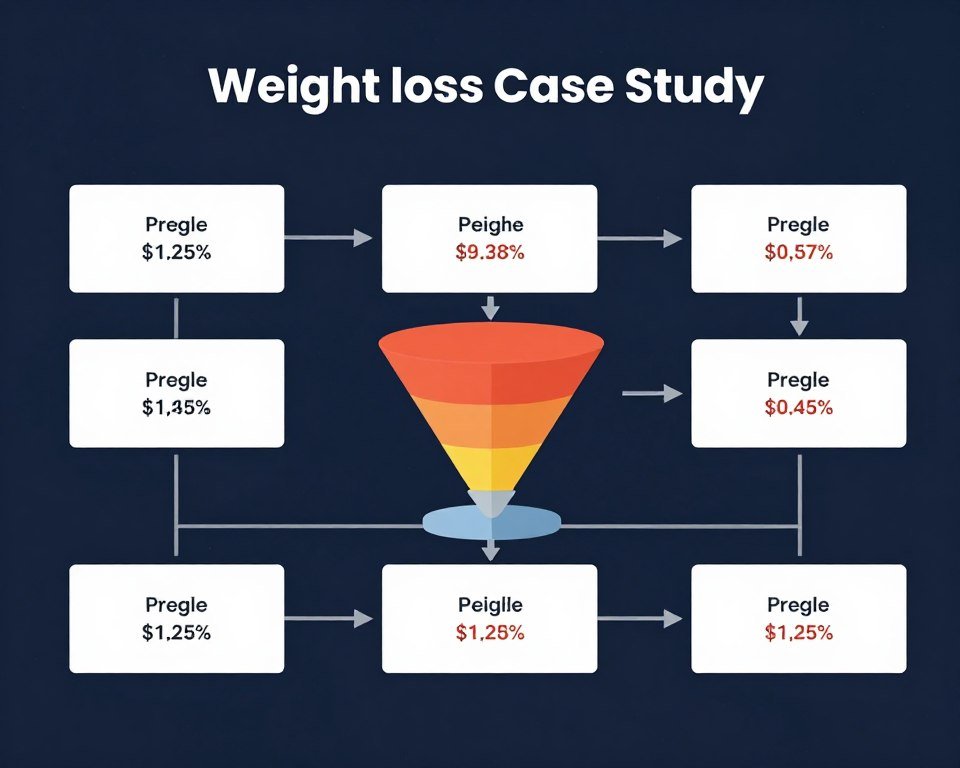 Estrutura do funil de vendas caso emagrecimento
