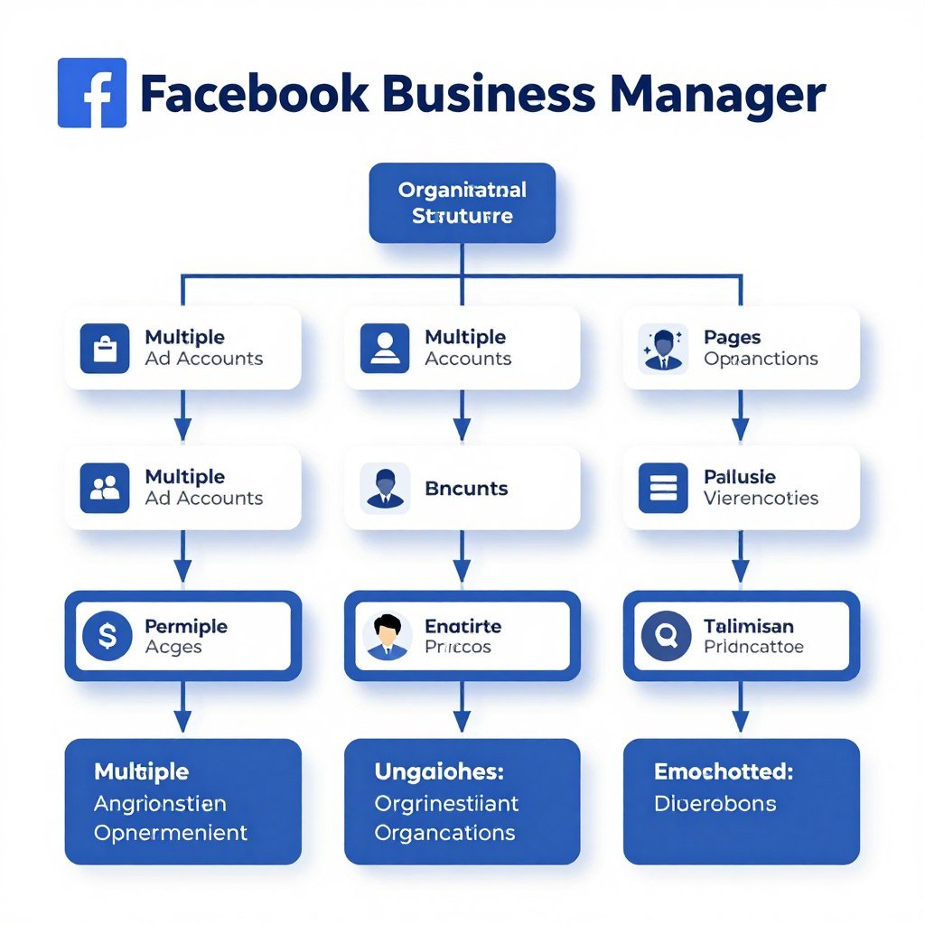 Estrutura organizacional do Facebook Business Manager
