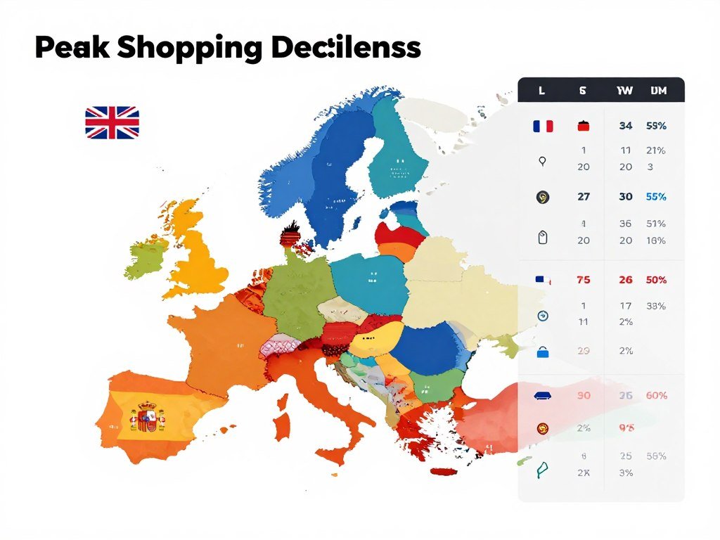European shopping calendar with peak commercial dates by country