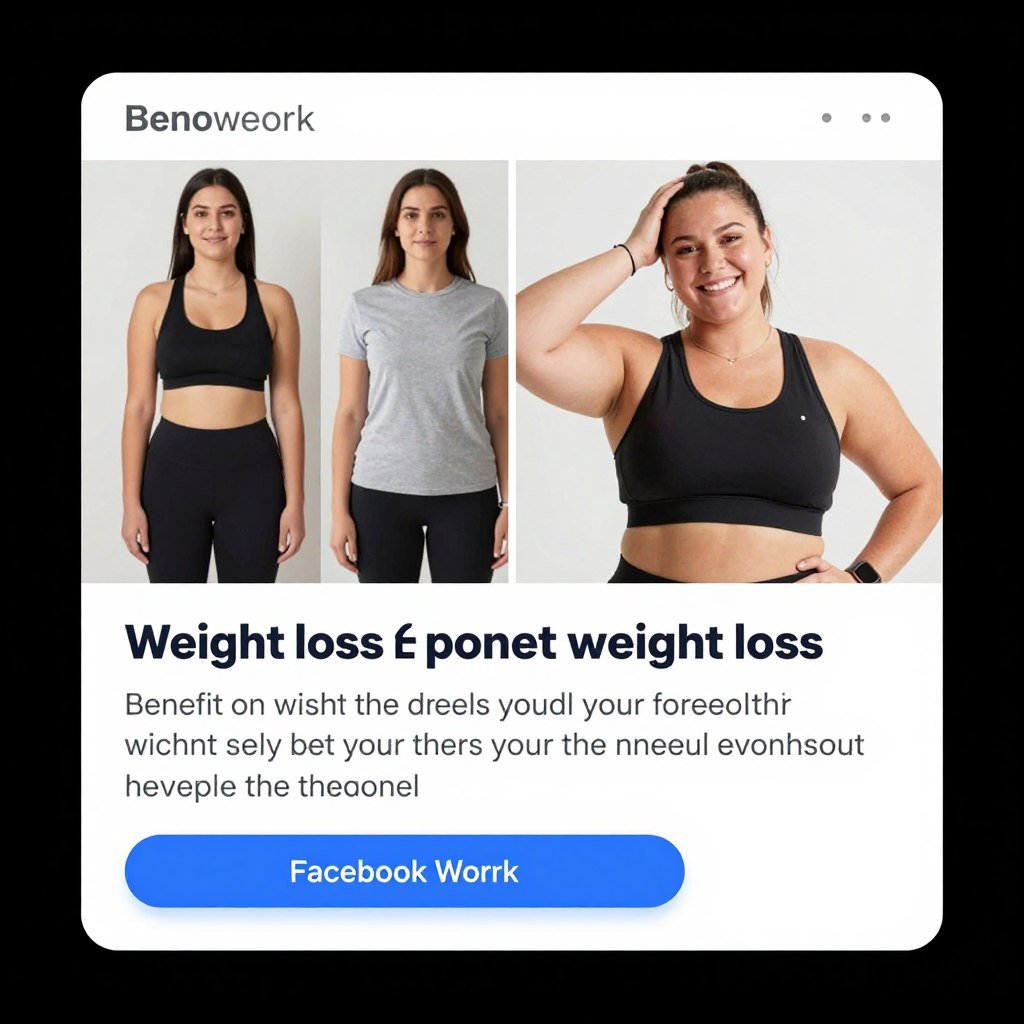 Exemplo de anúncio completo para nicho de emagrecimento no Facebook Ads