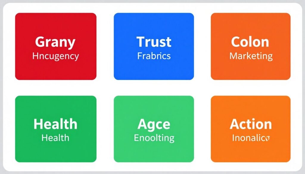 Exemplos de paletas de cores eficazes para anúncios de Facebook Ads