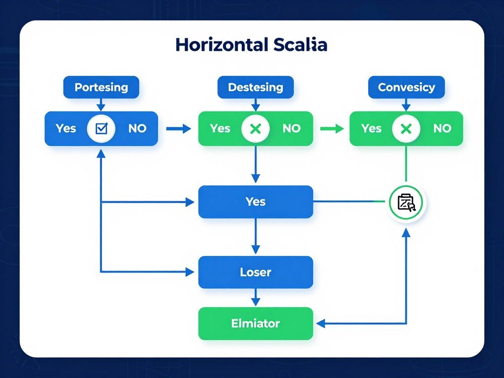 Fluxograma de processo de teste para scaling horizontal em campanhas de afiliados