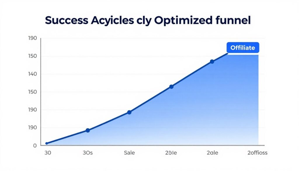 Gráfico de crescimento de vendas com funil otimizado