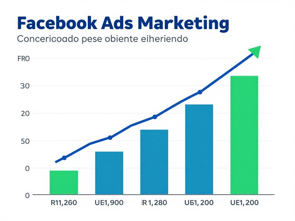 Gráfico mostrando crescimento de conversões com anúncios Facebook para afiliados