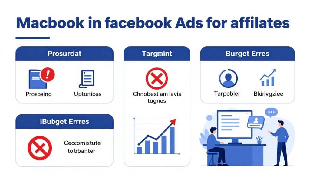 Gráfico mostrando erros comuns em campanhas de Facebook Ads para afiliados