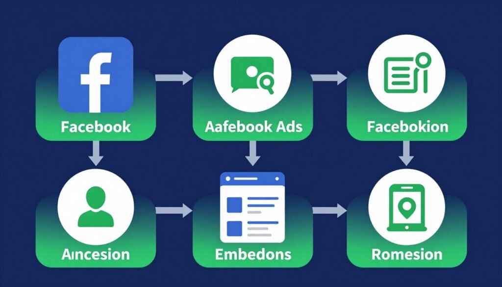 Integração entre Facebook Ads e marketing de afiliados com fluxo de conversão