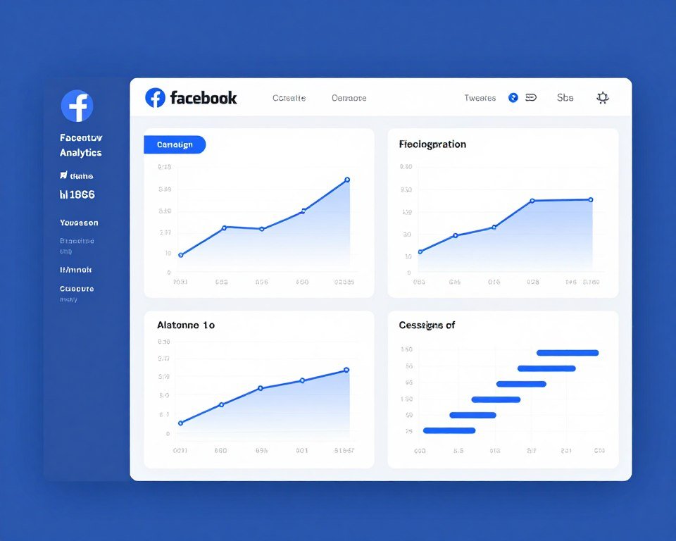 Interface do Facebook Analytics mostrando dados de campanha