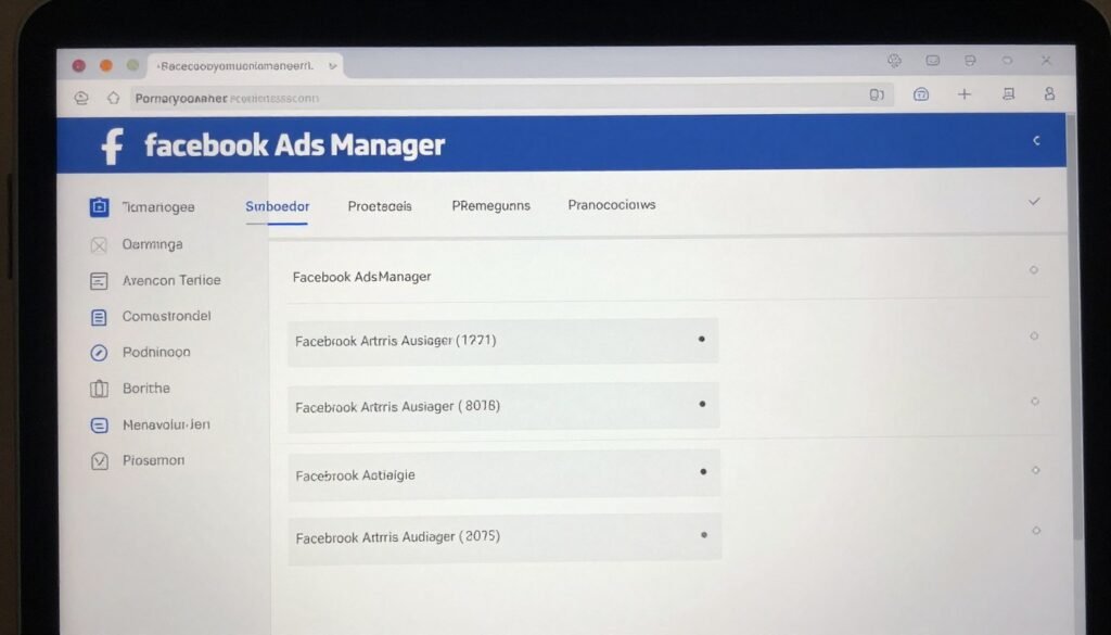 Interface do Gerenciador de Anúncios do Facebook mostrando opções de segmentação de público