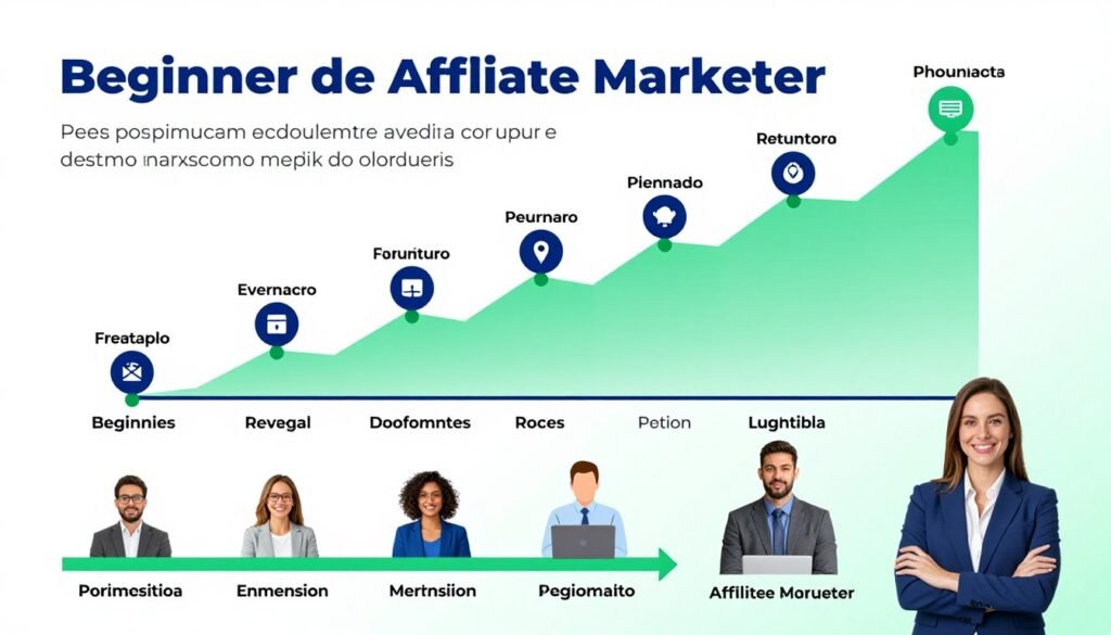 Jornada de crescimento do afiliado iniciante ao avançado