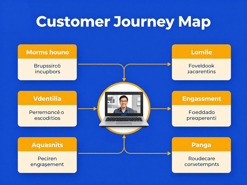 Jornada do cliente de público frio para morno mostrando pontos de contato