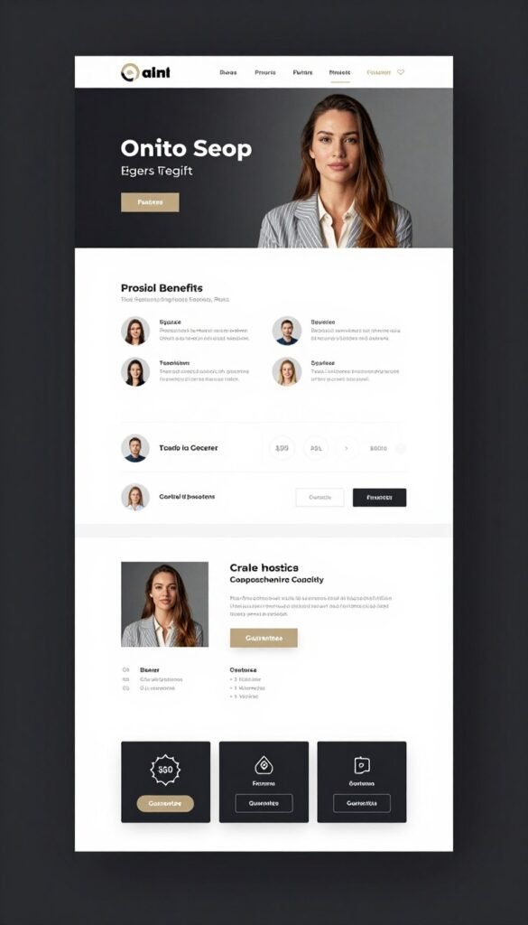 Modelo de página de vendas otimizada para conversão