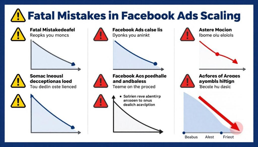 Visualização de erros comuns que destroem campanhas durante processo de scaling