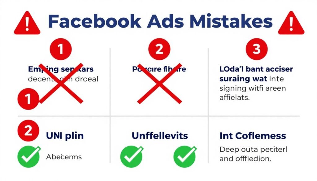 erros comuns em campanhas de Facebook Ads para afiliados