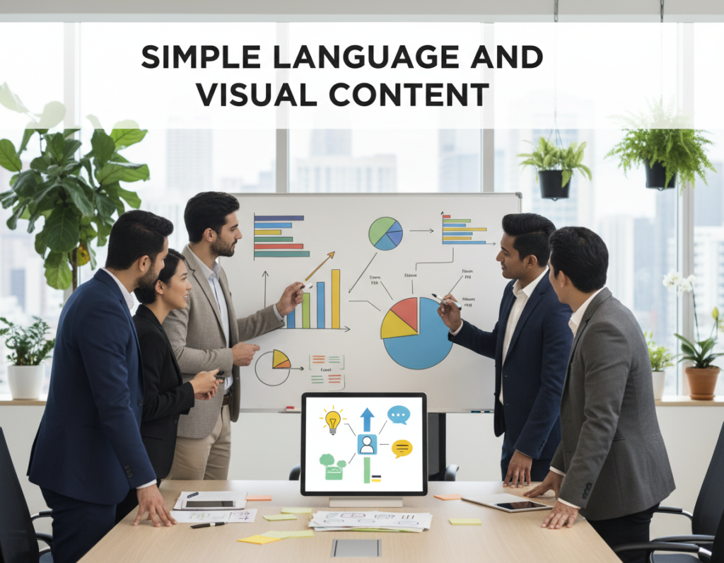 linguagem simples e conteúdo visual
