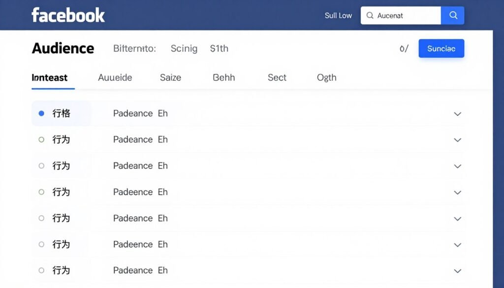 público segmentado no Facebook Ads com interesses e comportamentos